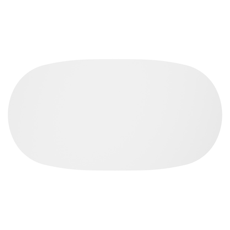 Amico loungetafel bombo in wit aluminium en volkeramiek Arctic White - L 171 x B 89 x H 24 cm