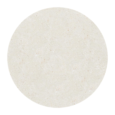 Bomero loungetafel rond in beige aluminium en volkeramiek Shilin - Dia. 84 x H 32.2 cm