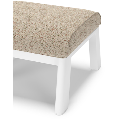 Pouf Cirello en aluminium blanc et coussins en all weather cosytica bora jungle