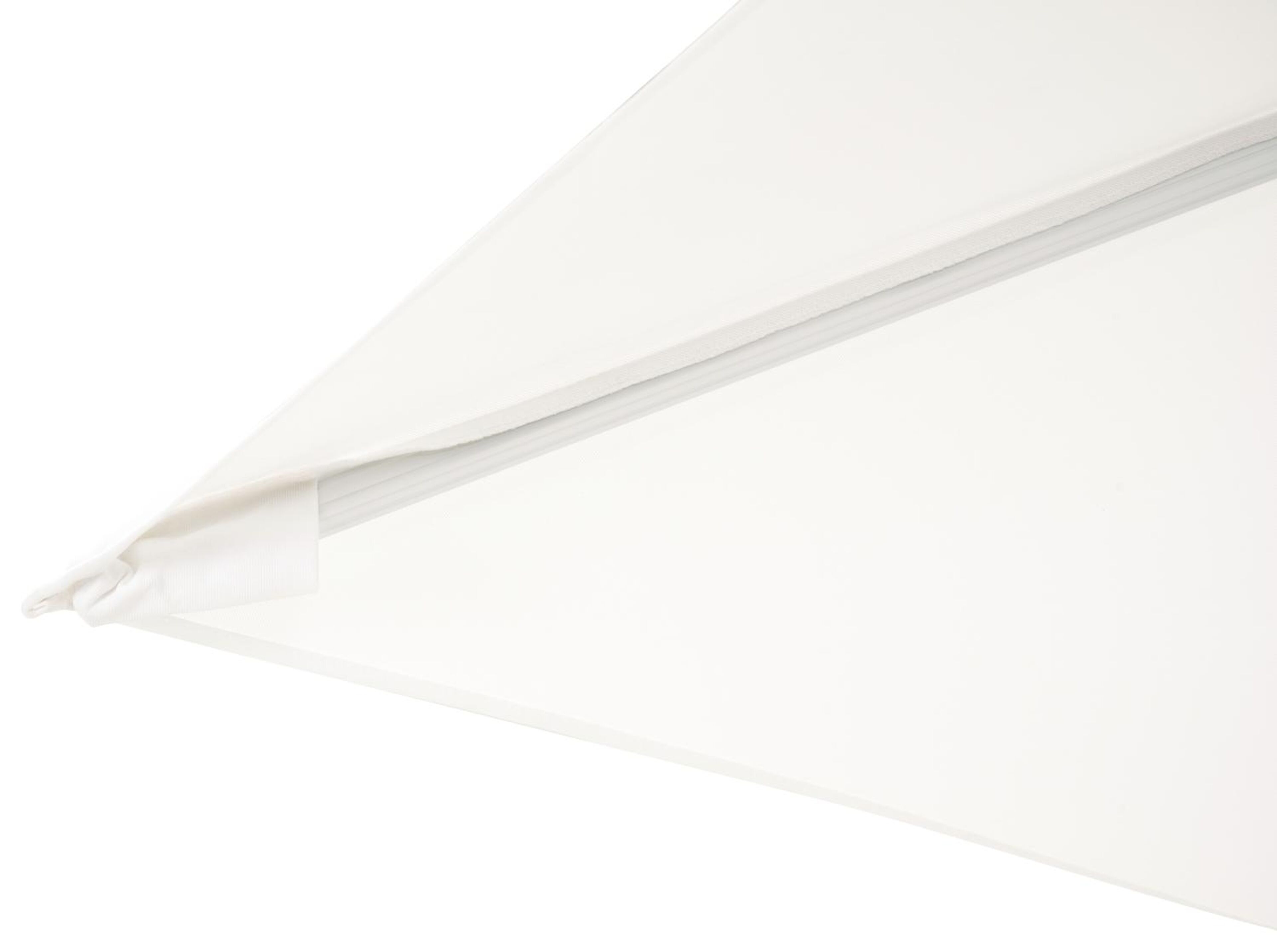 Parasol pendant Avola avec fonction tilt en aluminium blanc avec toile de parasol en weather+ softtouch blanc - Larg1 300 x Larg2 300 cm (sans pied de parasol)