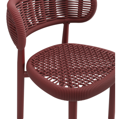 Chaise de jardin Lomo en aluminium ruby