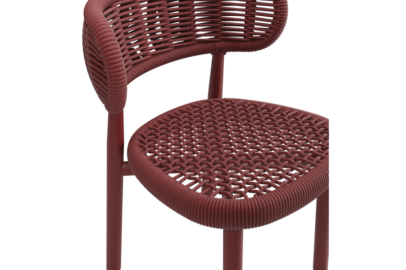 Lomo tuinstoel in ruby aluminium