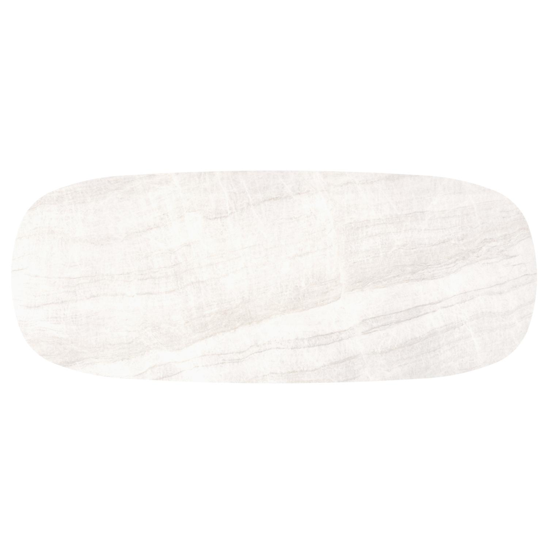 Amico tuintafel bombo in zwart aluminium en volkeramiek Taj Mahal - L 320 x B 130 x H 73.5 cm