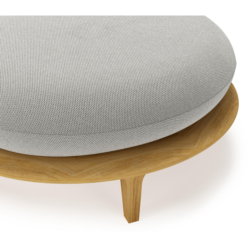 Bomero poef in teak met lopi ash all weather sunbrella® luxe kussen