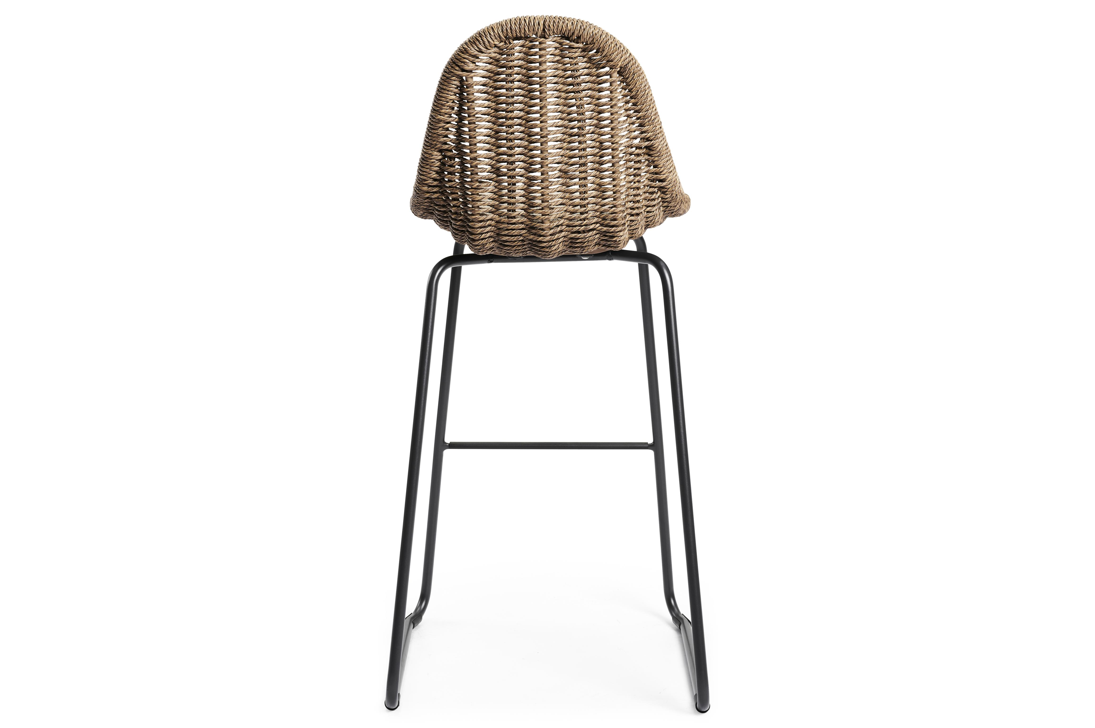 Pagino tuinstoel in wit aluminium en koffie wicker