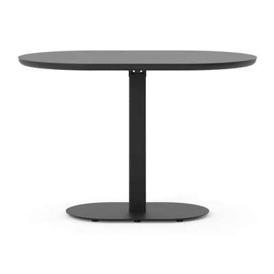 Teramo tuintafel bombo in zwart aluminium en volkeramiek Basalt Black - L 110 x B 70 x H 73.7 cm