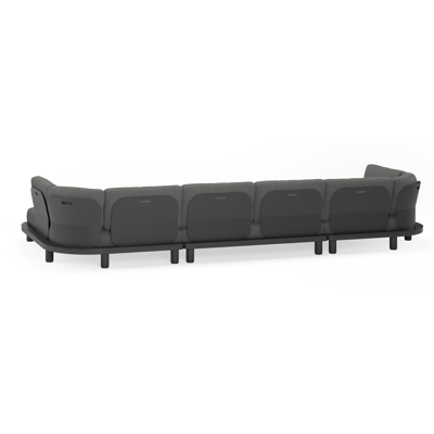 Donato loungehoek in zwart aluminium en met zori sake all weather sunbrella® luxe kussens