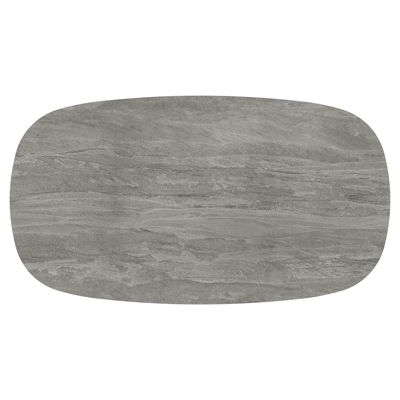 Amico tuintafel bombo xl in zwart aluminium en volkeramiek Aspen Grey - L 270 x B 148 x H 73.5 cm