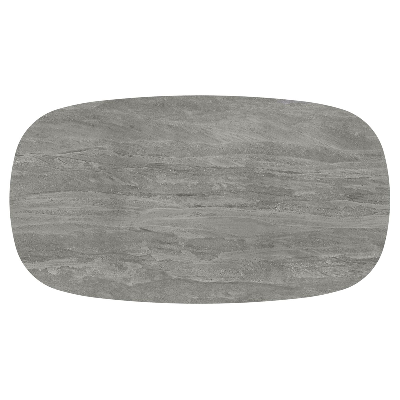 Amico tuintafel bombo xl in zwart aluminium en volkeramiek Aspen Grey - L 270 x B 148 x H 73.5 cm