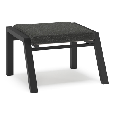 Prato lounge poef in zwart aluminium met sky black weather+ softtouch kussen