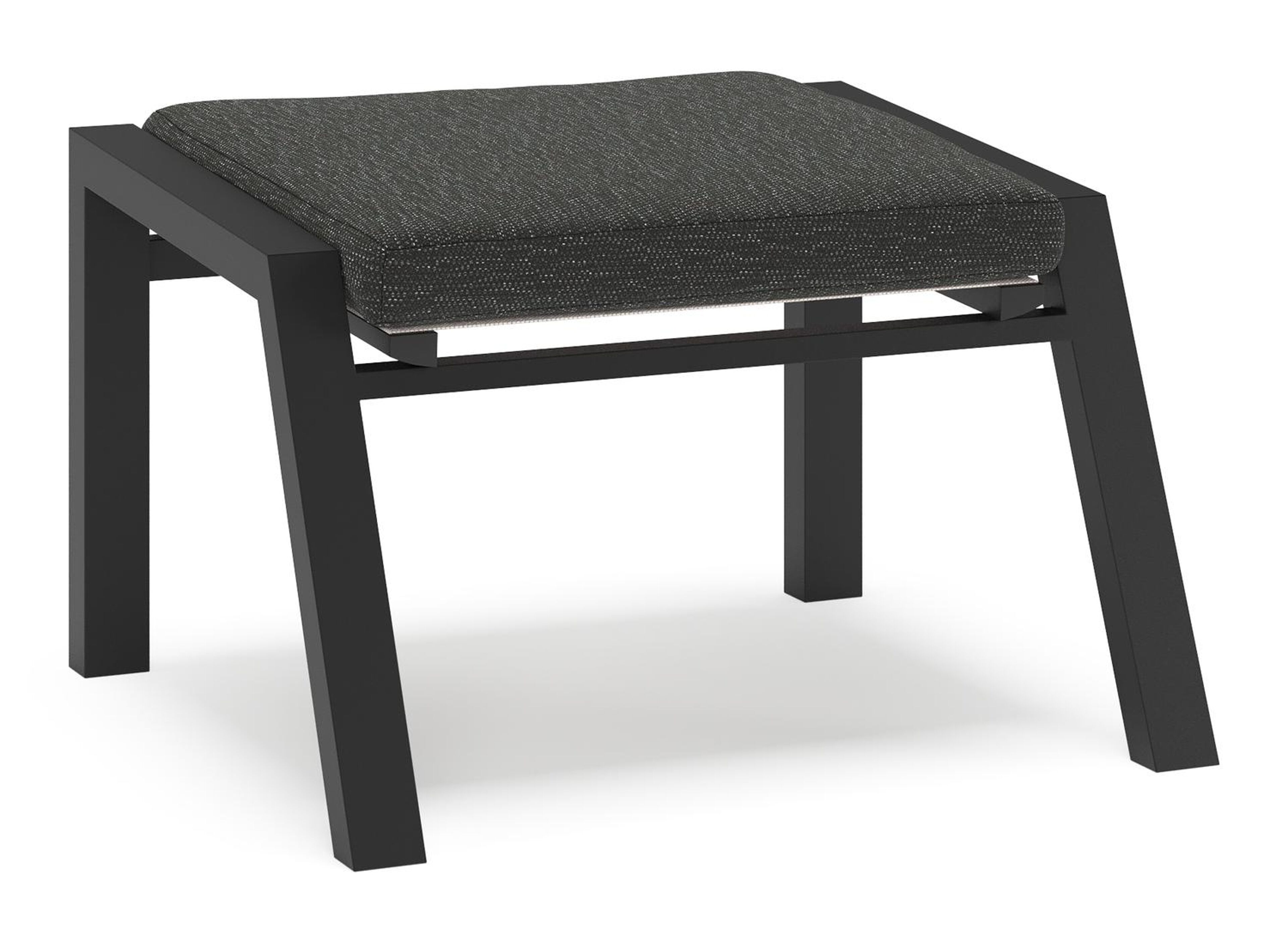 Prato lounge poef in zwart aluminium met sky black weather+ softtouch kussen