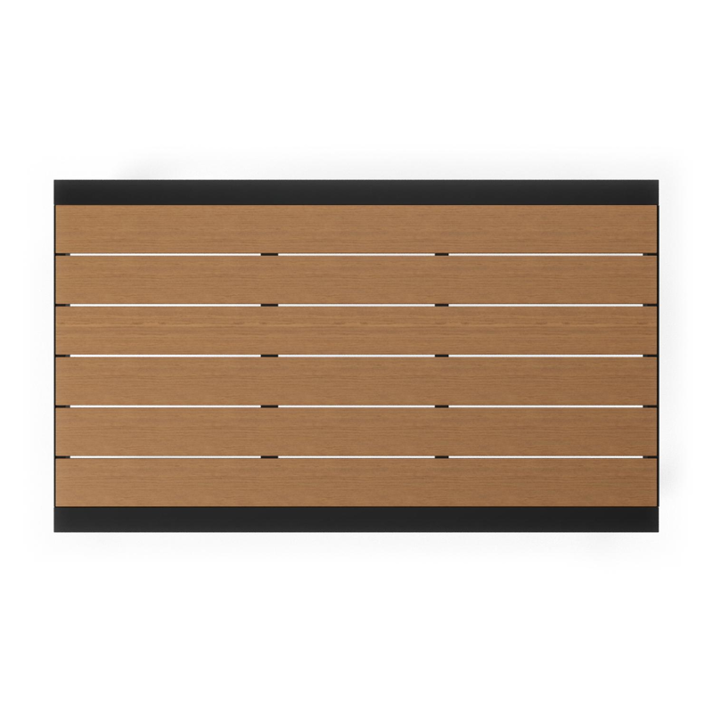 Alcudia loungetafel in grijs aluminium en polywood - L 120 x B 70 x H 43 cm