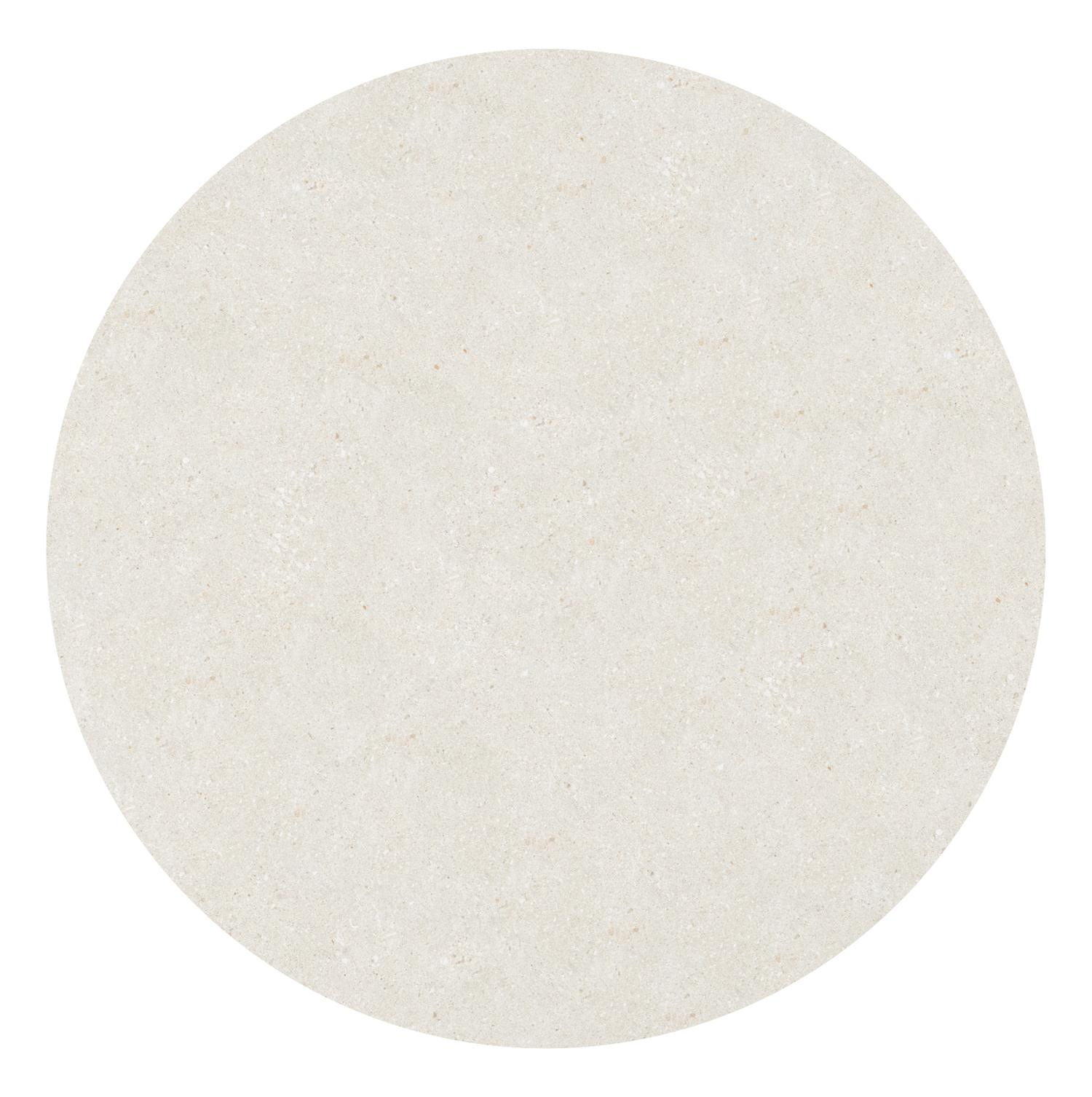 Amico low dining tuintafel rond in beige aluminium en volkeramiek Shilin - Dia. 148 x H 61 cm