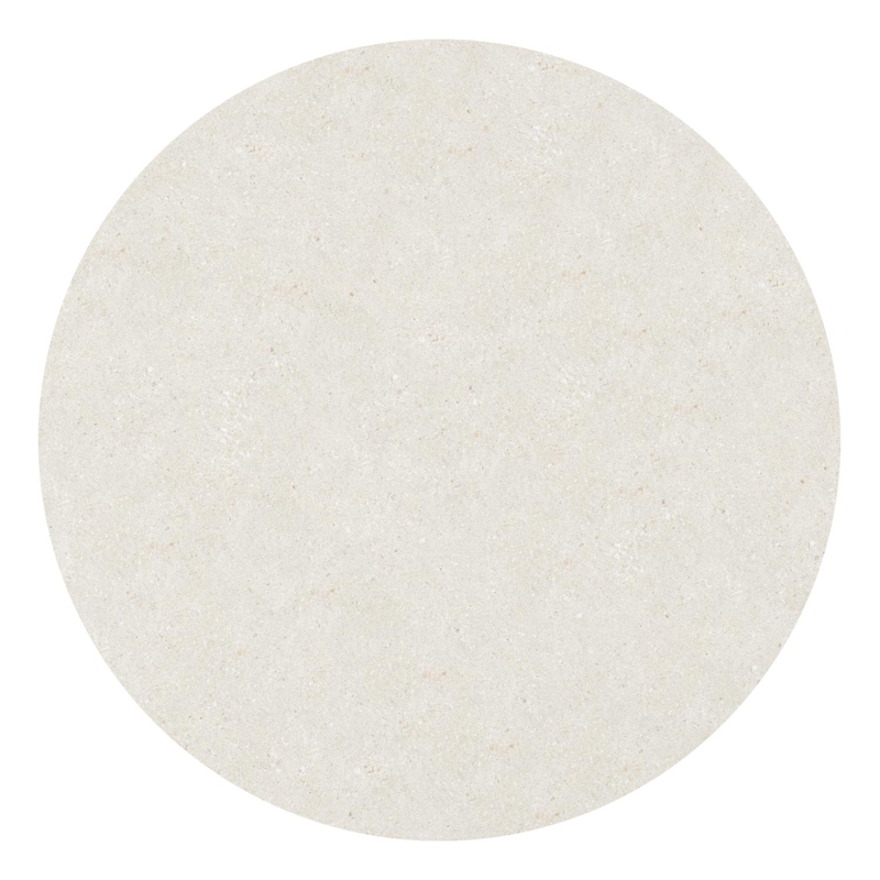 Amico low dining tuintafel rond in beige aluminium en volkeramiek Shilin - Dia. 148 x H 61 cm