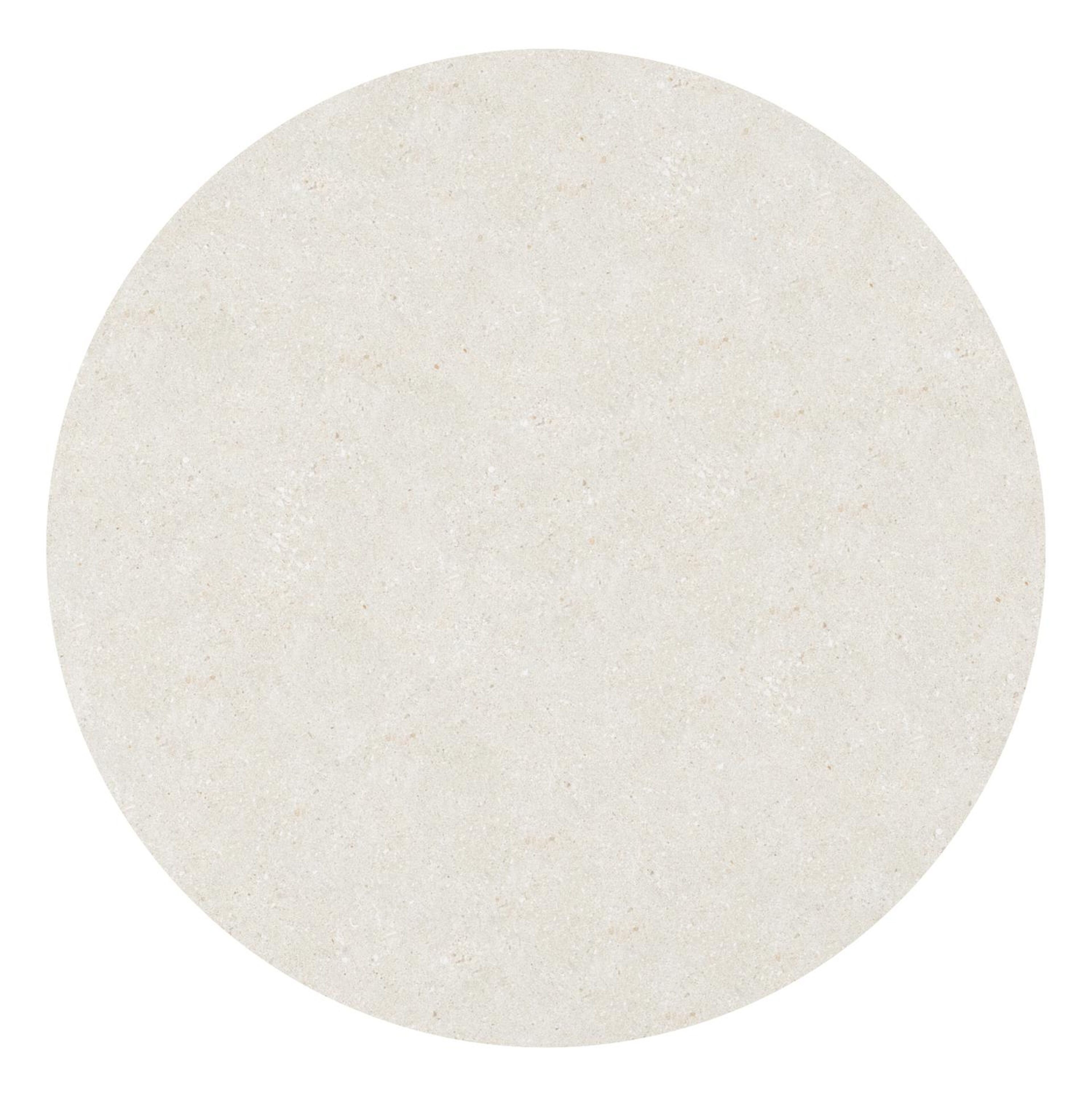 Amico low dining tuintafel rond in beige aluminium en volkeramiek Shilin - Dia. 148 x H 61 cm