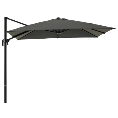 Calpe zweefparasol in zwart aluminium met zwart weather+ softtouch parasoldoek - L1 270 x L2 270 cm (zonder voet)