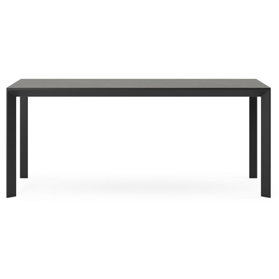 Malito tuintafel in zwart aluminium en volkeramiek calatorao - L 180 x B 80 x H 75 cm