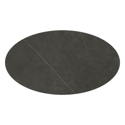 Fano tuintafel in zwart aluminium en volkeramiek calatorao - L 240 x B 135 x H 75 cm