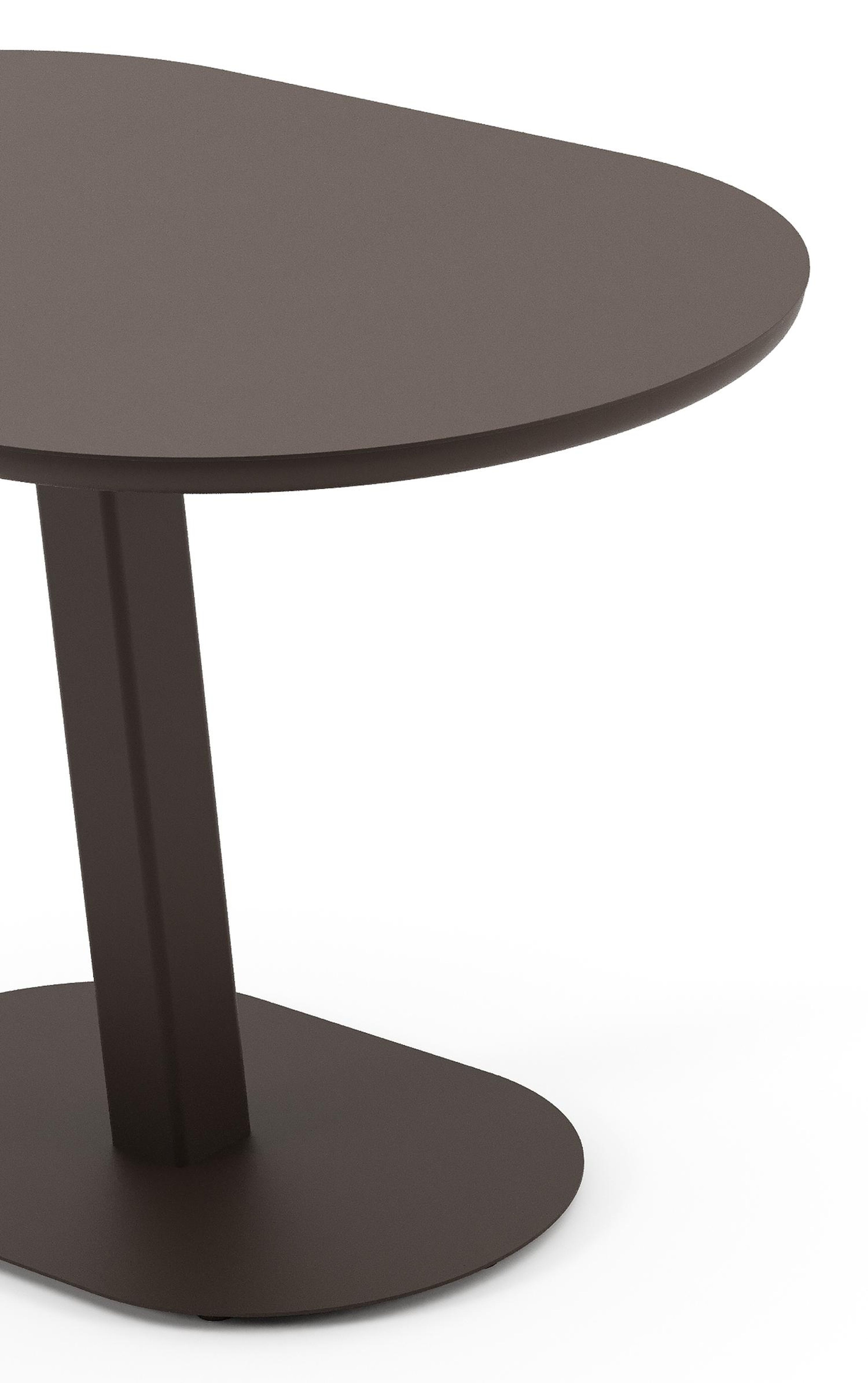 Teramo kantelbare tuintafel bombo in donkerbruin aluminium - L 110 x B 70 x H 71 cm