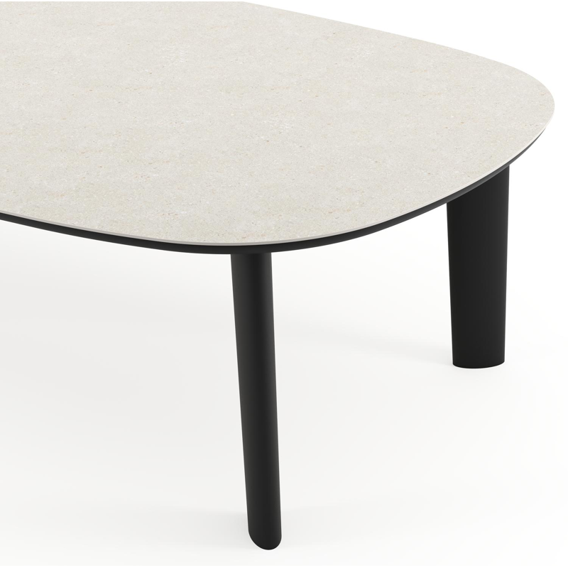 Amico tuintafel bombo xl in zwart aluminium en volkeramiek Shilin - L 270 x B 148 x H 73.5 cm