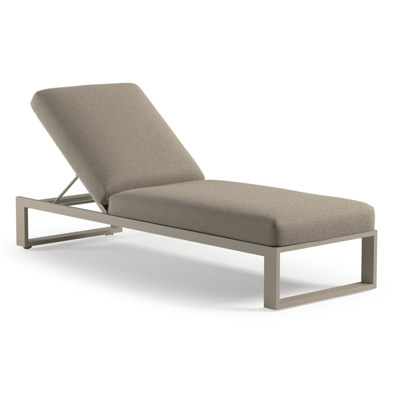 Verato verstelbaar ligbed in beige aluminium met catania beige all weather cosytica