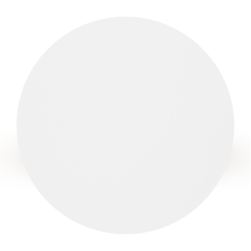 Table de basse Bomero en teck et céramqiue Arctic White - Diam. 85 x Haut. 55 cm