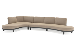 Chaise longue droite + 3 places organique