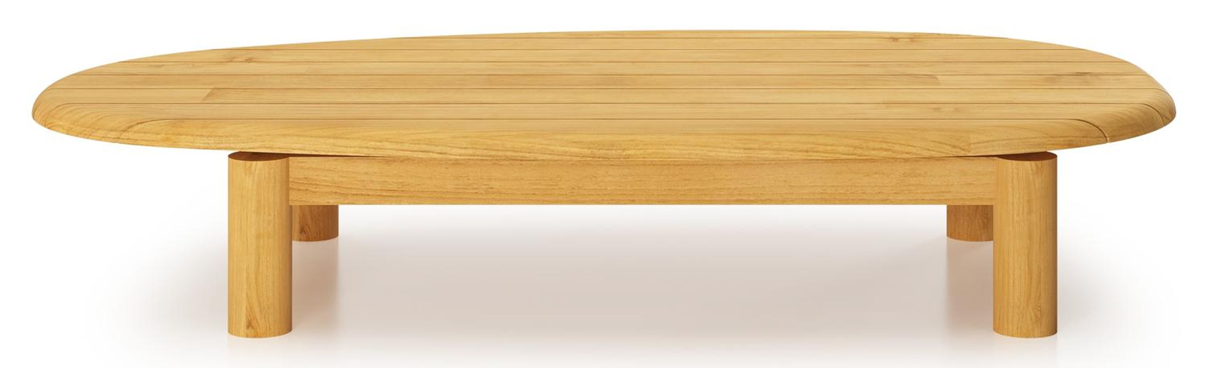 Donato-Organo loungetafel organisch in teak - L 151 x B 90 x H 25 cm