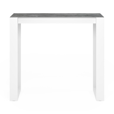 Verato bartafel in wit aluminium en volkeramiek mar del plata - L 120 x B 70 x H 106 cm