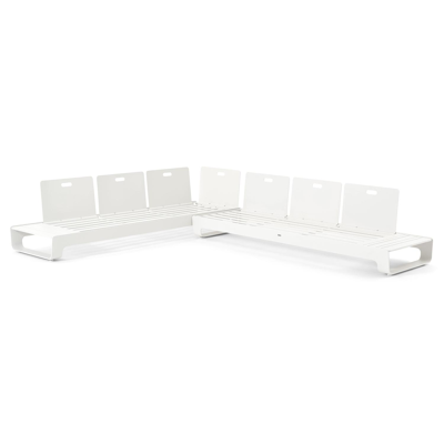 Atessa loungeset in wit aluminium met Sunbrella premium 