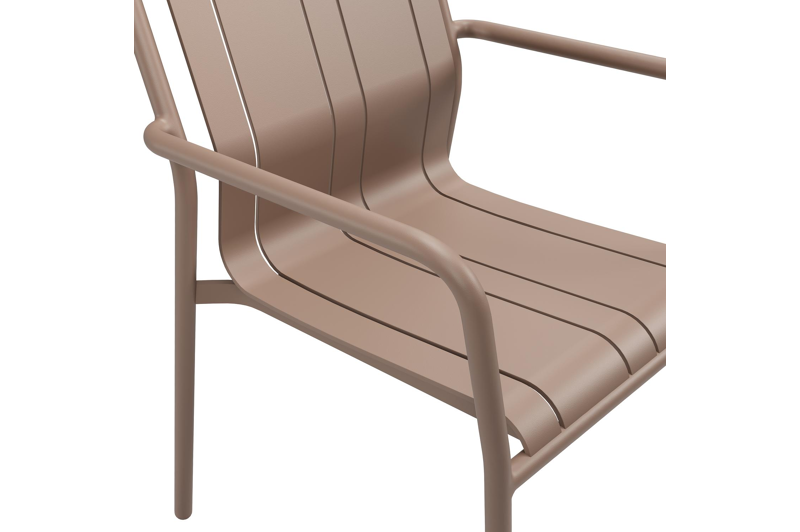 Bolito tuinstoel in taupe aluminium