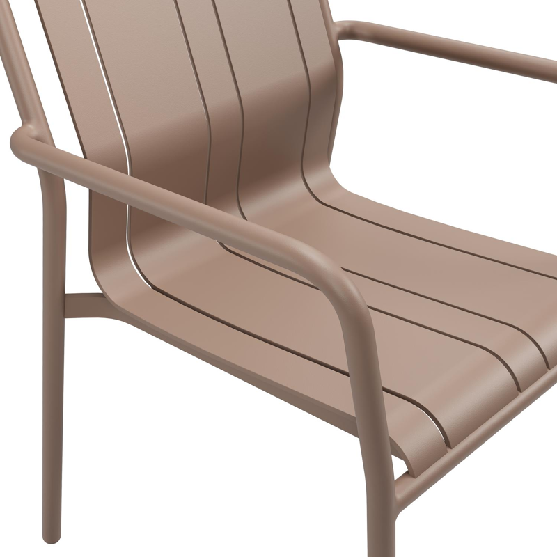 Chaise de jardin Bolito en aluminium taupe