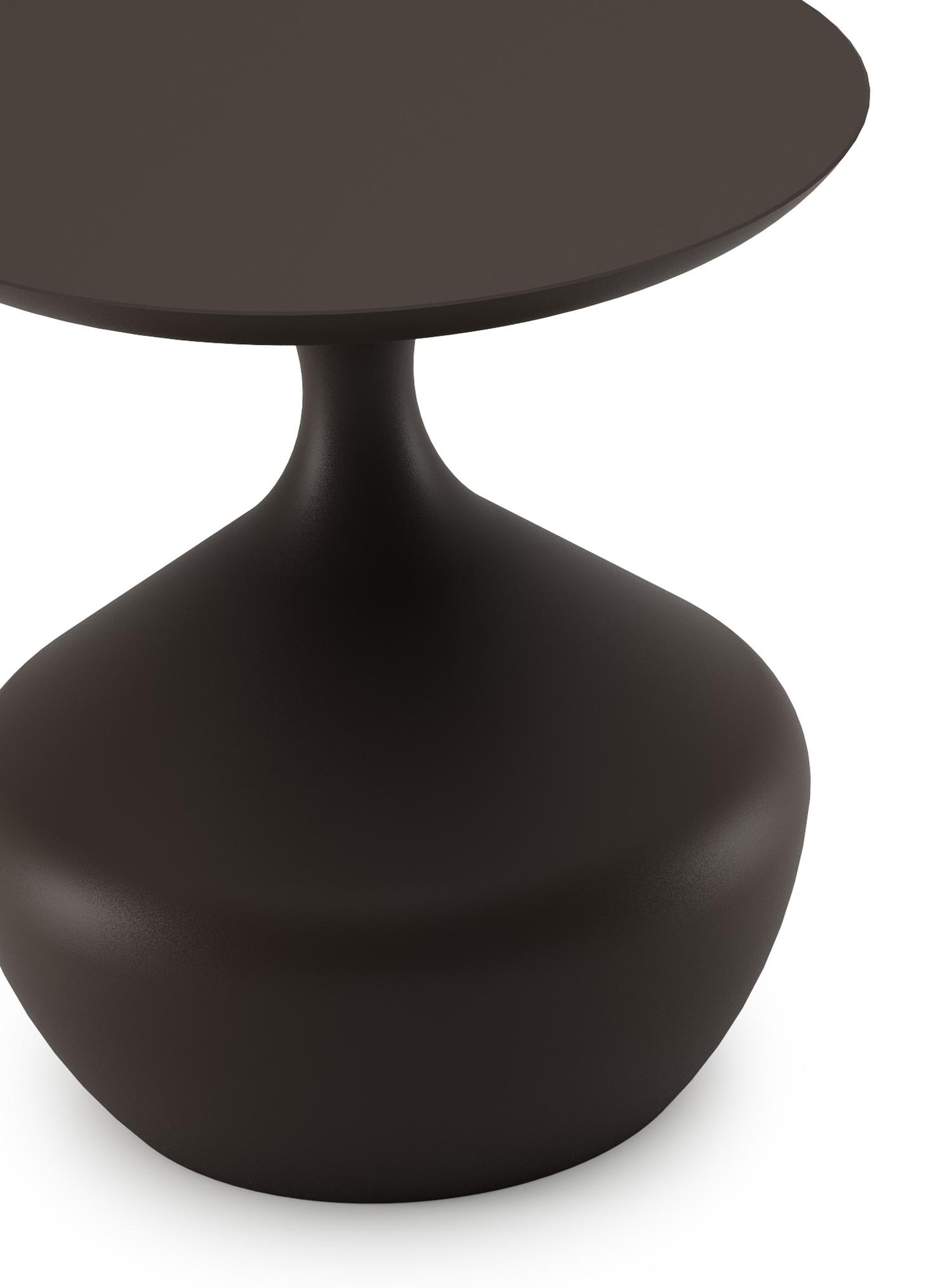 Bomero bijzettafel in donkerbruin aluminium - Dia. 48 x - Dia. 48 x H 51 cm