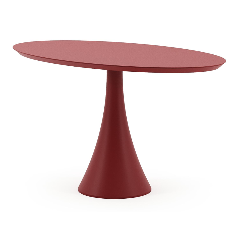 Fano tuintafel ovaal in ruby aluminium - L 140 x B 80 x H 75 cm