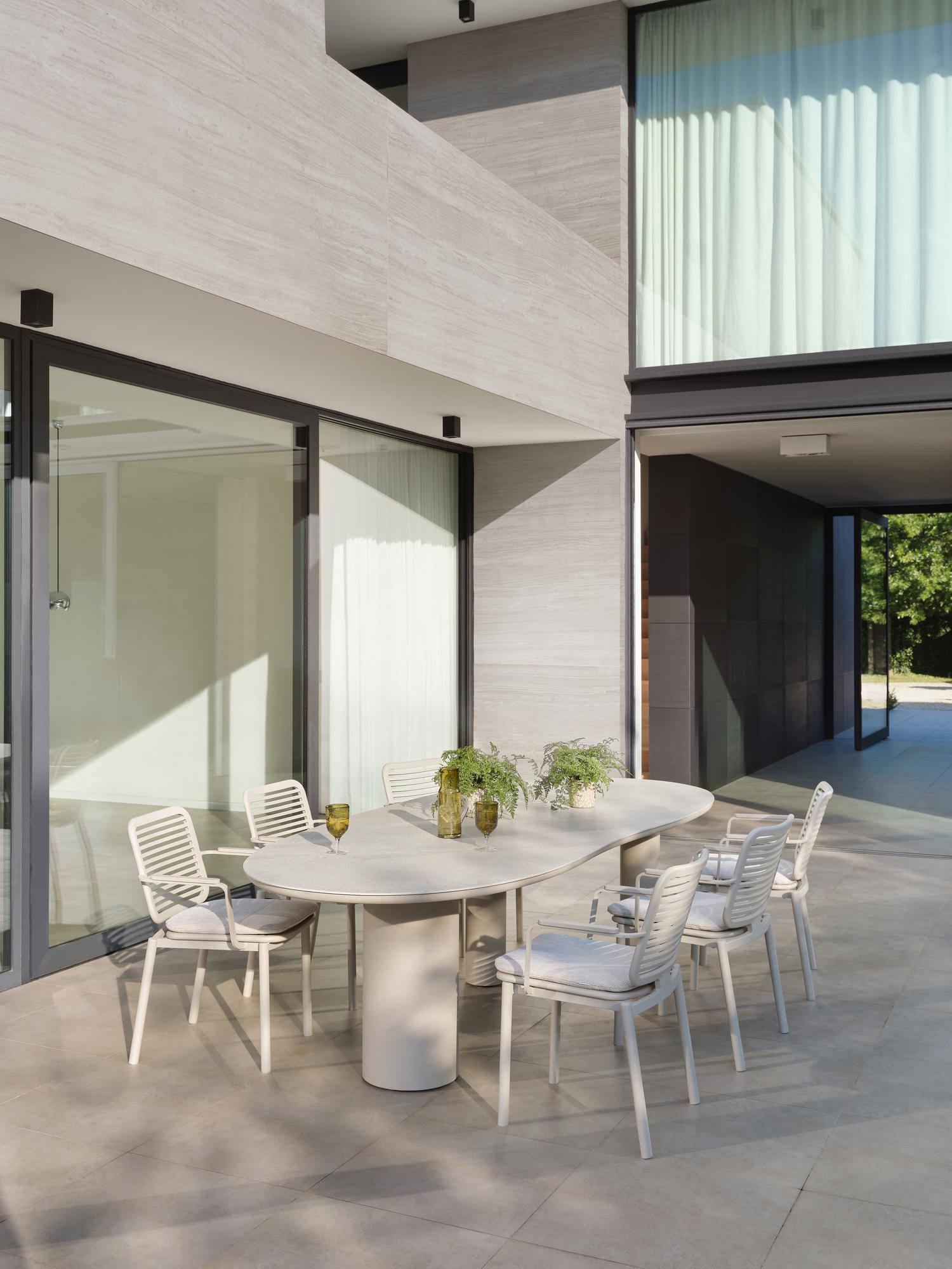 Chaise de jardin Fano en aluminium beige