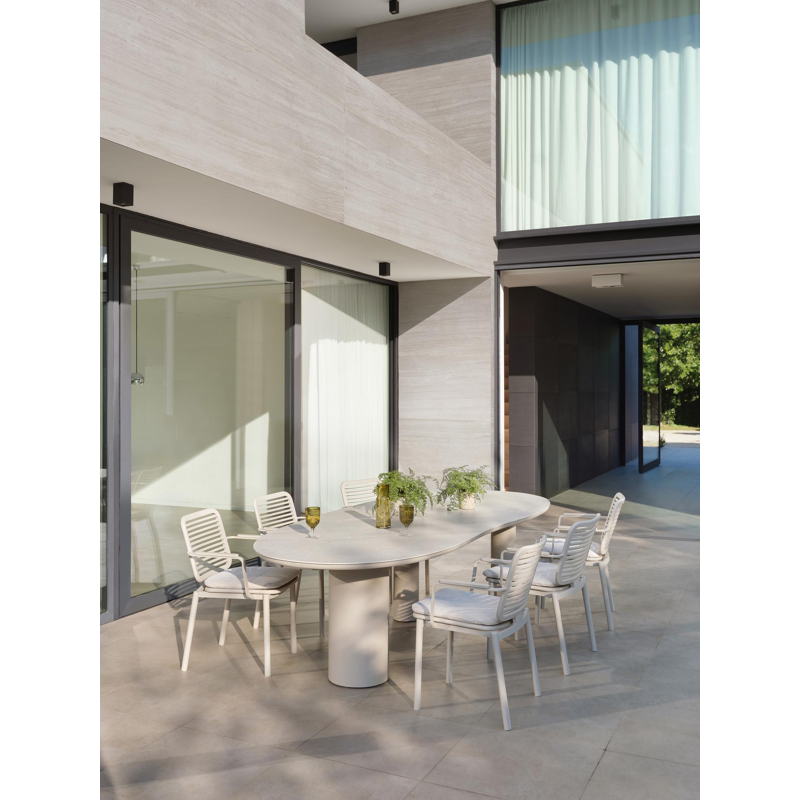 Fano tuinstoel in beige aluminium