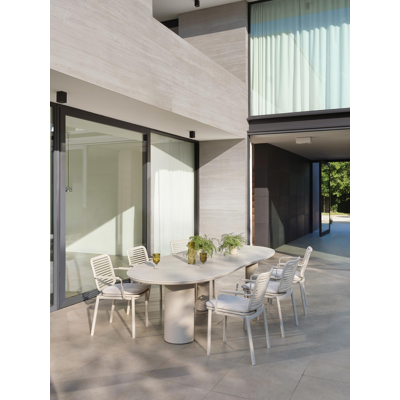 Fano tuinstoel in beige aluminium