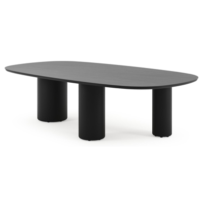 Amico tuintafel bombo xl in zwart aluminium en volkeramiek Basalt Black - L 270 x B 148 x H 73.5 cm