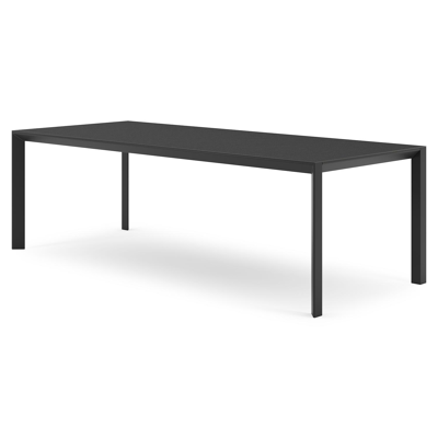 Malito tuintafel in zwart aluminium en volkeramiek nero black - L 240 x B 100 x H 75 cm
