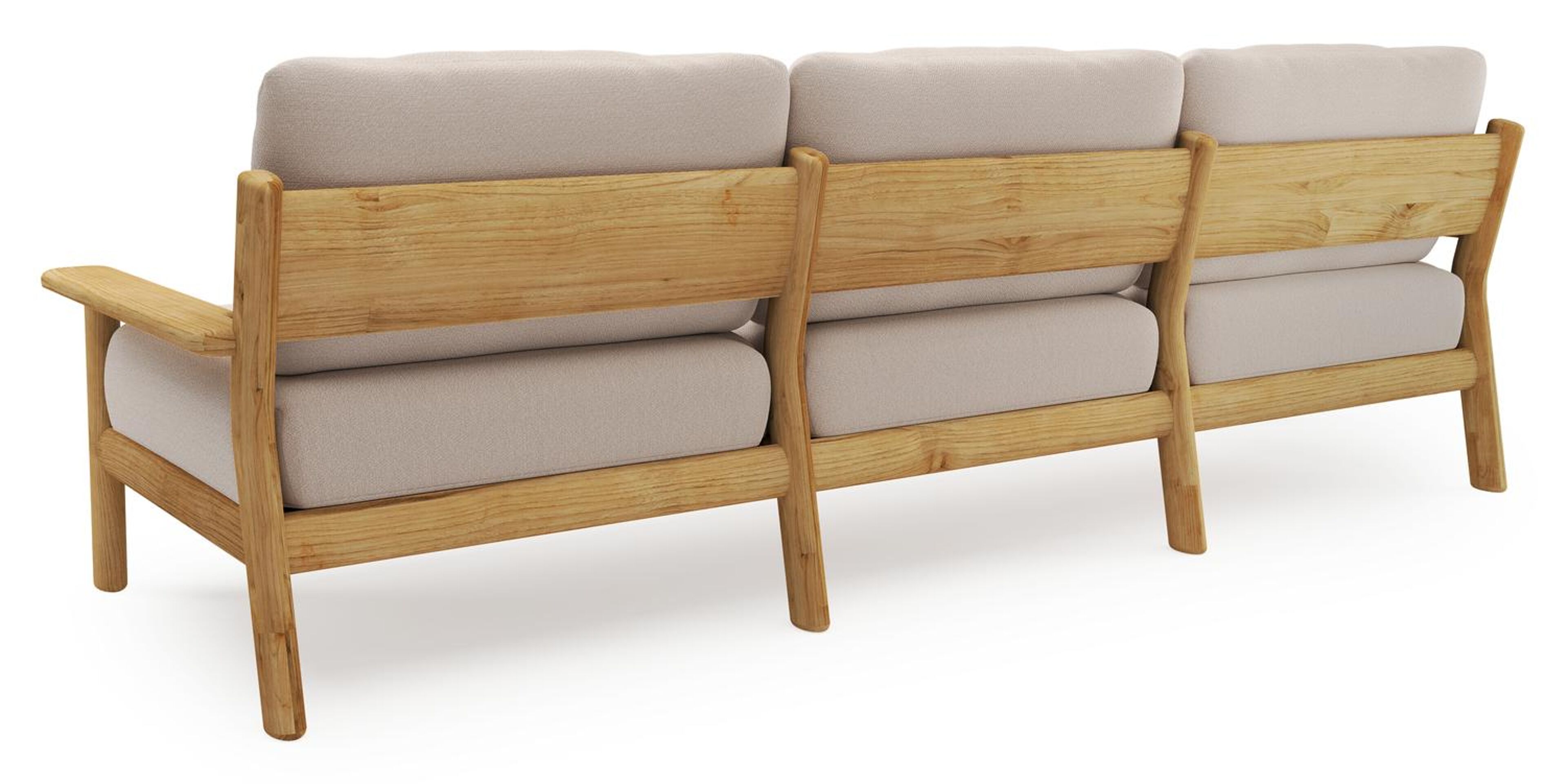 Amaro loungebank in teak met wander pilat all weather sunbrella® luxe kussen