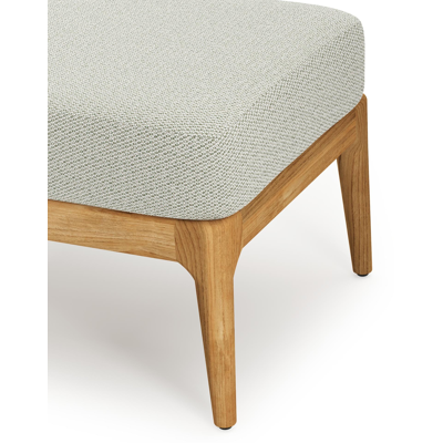 Pouf Orso en teck et coussins en all weather sunbrella® luxe Lopi Bud