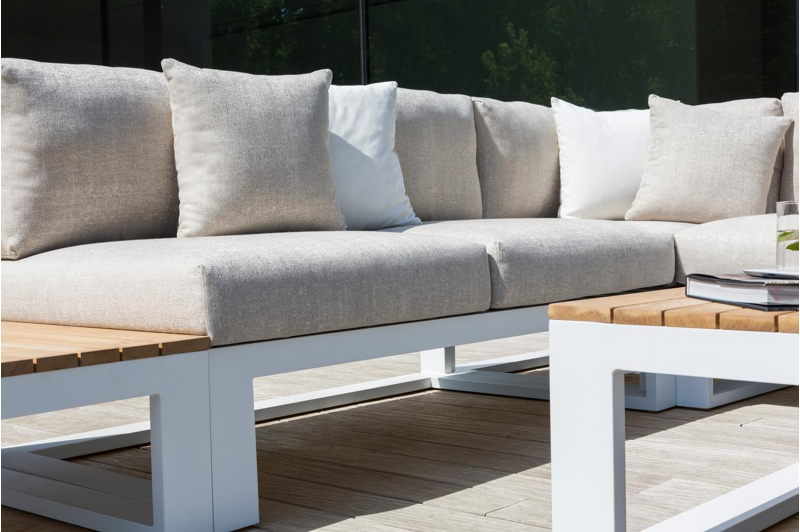 Sierkussen 45 x 45 cm in all weather sunbrella® luxe natte white