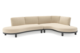 Chaise longue links + 2-zit organisch