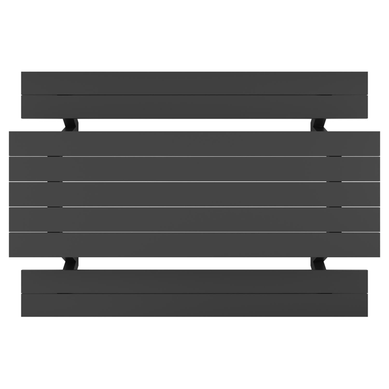 Norma picknicktafel in zwart aluminium - L 300 x B 213 x H 74 cm