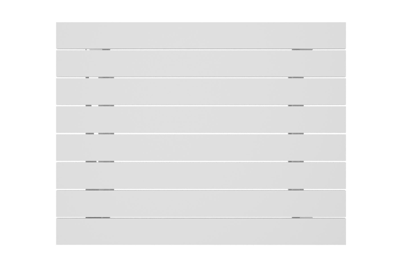 Table basse Alora en aluminium blanc - Lg. 77 x Lrg. 77 x Haut. 35 cm