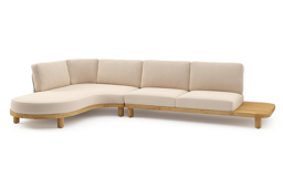 Chaise longue rechts + 2-zit