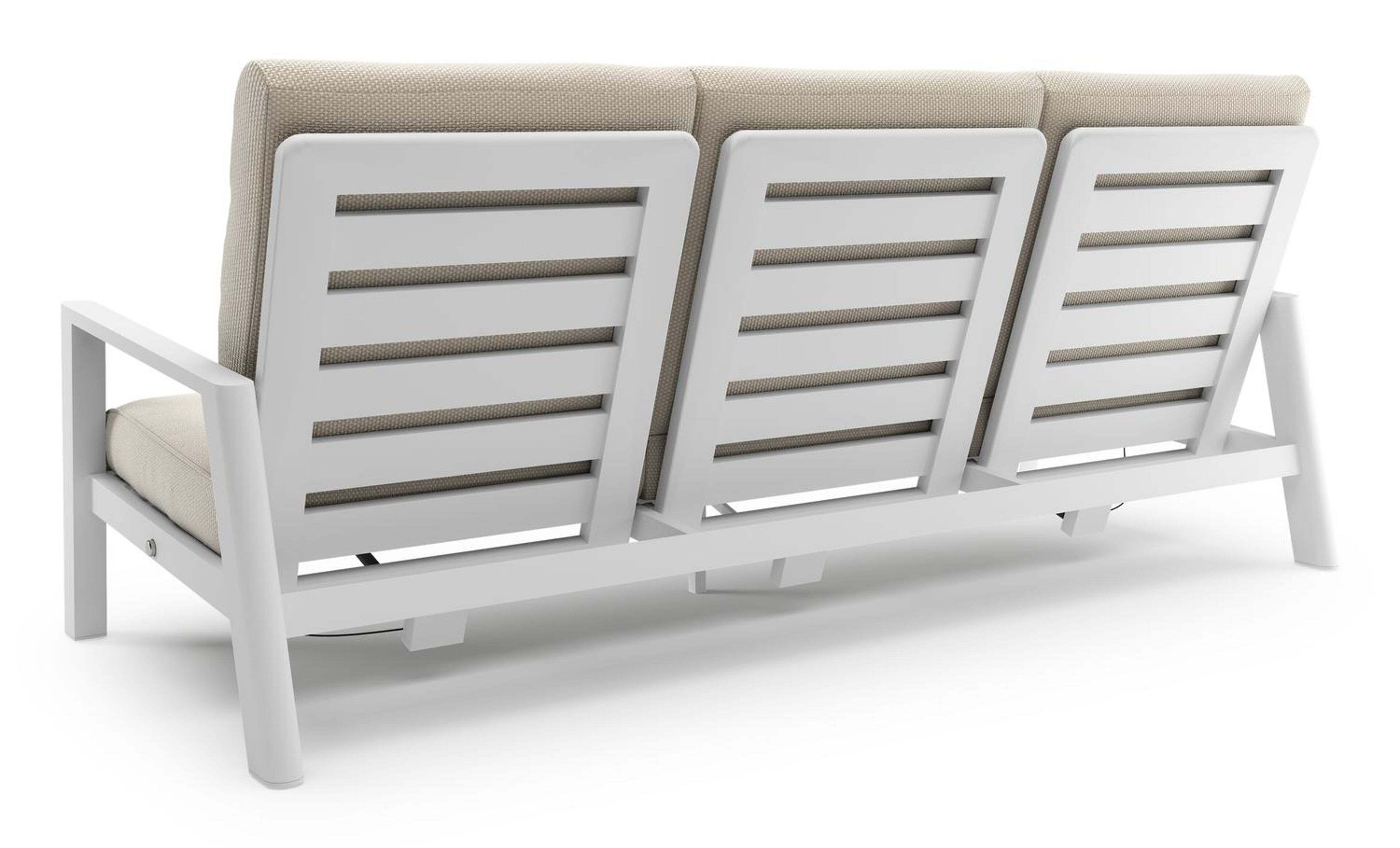 Cirello loungeset in wit aluminium met althea off white all weather cosytica kussen