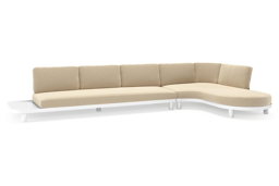 Chaise longue links + 3-zit