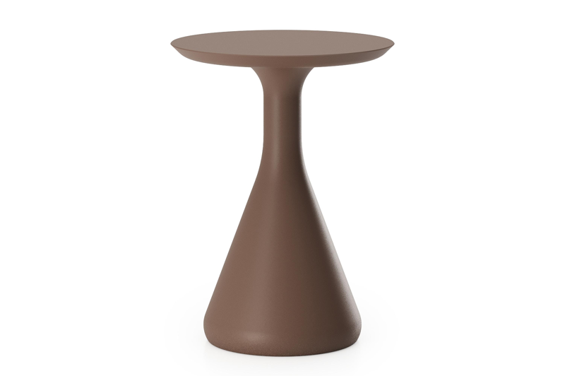 Bomero bijzettafel in taupe aluminium - Dia. 34.3 x H 46 cm