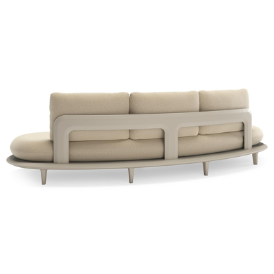 Bomero loungebank in beige aluminium met soul papyrus all weather solica kussen